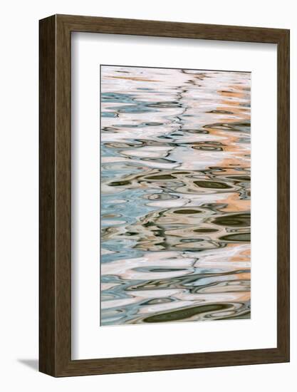 USA, Utah, Glen Canyon National Recreation Area. Abstract design of canyon wall and sky reflections-Judith Zimmerman-Framed Photographic Print