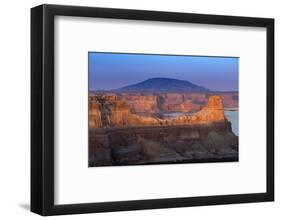 USA, Utah, Glen Canyon National Recreation Area. Sunset on Lake Powell and Navajo Mt.-Jaynes Gallery-Framed Photographic Print