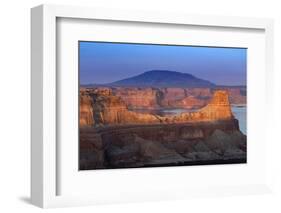 USA, Utah, Glen Canyon National Recreation Area. Sunset on Lake Powell and Navajo Mt.-Jaynes Gallery-Framed Photographic Print