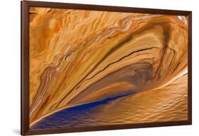 USA, Utah, Glen Canyon Nra. Abstract Cliff Reflection in Lake Powell-Jaynes Gallery-Framed Photographic Print