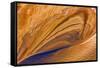 USA, Utah, Glen Canyon Nra. Abstract Cliff Reflection in Lake Powell-Jaynes Gallery-Framed Stretched Canvas