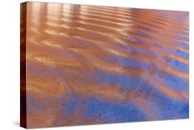 USA, Utah, Glen Canyon Nra. Abstract Cliff Reflection in Lake Powell-Jaynes Gallery-Stretched Canvas