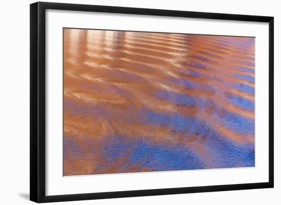 USA, Utah, Glen Canyon Nra. Abstract Cliff Reflection in Lake Powell-Jaynes Gallery-Framed Photographic Print