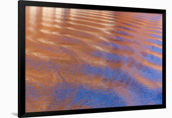 USA, Utah, Glen Canyon Nra. Abstract Cliff Reflection in Lake Powell-Jaynes Gallery-Framed Photographic Print