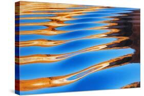 USA, Utah, Glen Canyon Nra. Abstract Cliff Reflection in Lake Powell-Jaynes Gallery-Stretched Canvas