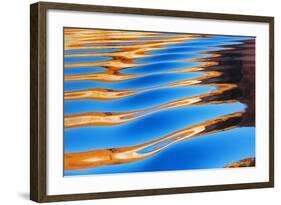 USA, Utah, Glen Canyon Nra. Abstract Cliff Reflection in Lake Powell-Jaynes Gallery-Framed Photographic Print