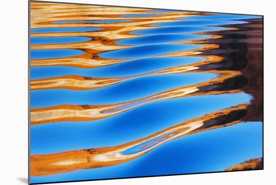 USA, Utah, Glen Canyon Nra. Abstract Cliff Reflection in Lake Powell-Jaynes Gallery-Mounted Photographic Print