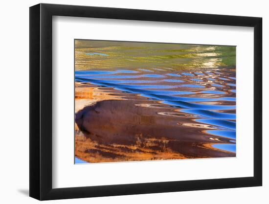 USA, Utah, Glen Canyon Nra. Abstract Cliff Reflection in Lake Powell-Jaynes Gallery-Framed Photographic Print