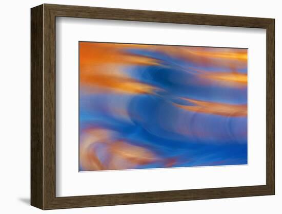 USA, Utah, Glen Canyon Nra. Abstract Cliff Reflection in Lake Powell-Jaynes Gallery-Framed Photographic Print