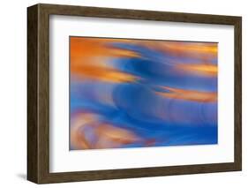 USA, Utah, Glen Canyon Nra. Abstract Cliff Reflection in Lake Powell-Jaynes Gallery-Framed Photographic Print