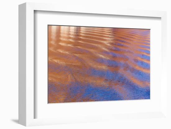 USA, Utah, Glen Canyon Nra. Abstract Cliff Reflection in Lake Powell-Jaynes Gallery-Framed Photographic Print