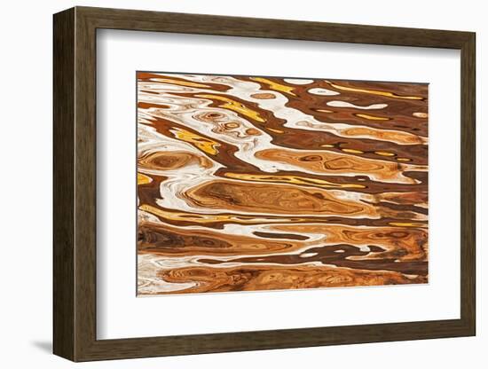 USA, Utah, Glen Canyon Nra. Abstract Cliff Reflection in Lake Powell-Jaynes Gallery-Framed Photographic Print