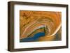 USA, Utah, Glen Canyon Nra. Abstract Cliff Reflection in Lake Powell-Jaynes Gallery-Framed Photographic Print