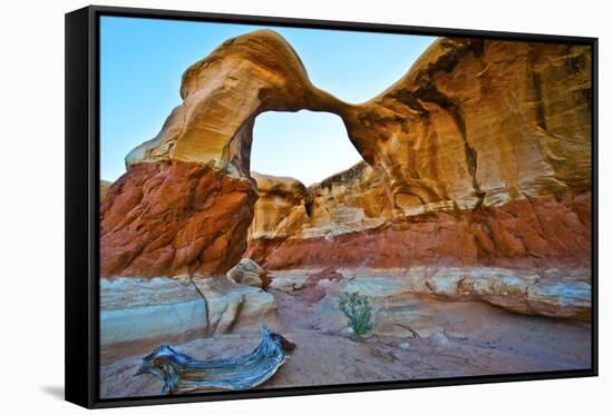 USA, Utah, Grand Staircase-Escalante, Devils Garden, Metate Arch-Bernard Friel-Framed Stretched Canvas