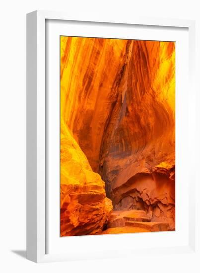 USA, Utah, Grand Staircase Escalante National Monument. Escalante River Basin rock formation.-Jaynes Gallery-Framed Photographic Print