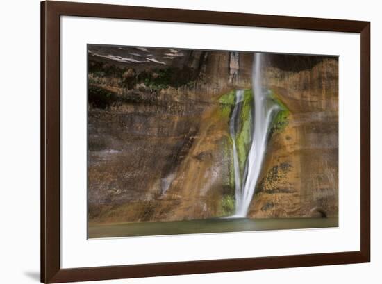 USA, Utah, Grand Staircase-Escalante National Monument. Lower Calf Creek Falls and sandstone cliff.-Jaynes Gallery-Framed Photographic Print