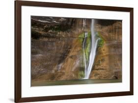 USA, Utah, Grand Staircase-Escalante National Monument. Lower Calf Creek Falls and sandstone cliff.-Jaynes Gallery-Framed Photographic Print