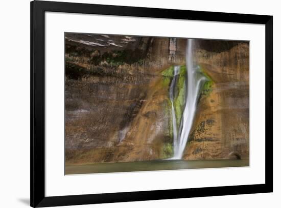 USA, Utah, Grand Staircase-Escalante National Monument. Lower Calf Creek Falls and sandstone cliff.-Jaynes Gallery-Framed Photographic Print