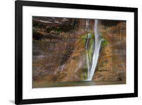 USA, Utah, Grand Staircase-Escalante National Monument. Lower Calf Creek Falls and sandstone cliff.-Jaynes Gallery-Framed Photographic Print