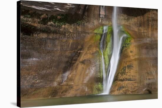 USA, Utah, Grand Staircase-Escalante National Monument. Lower Calf Creek Falls and sandstone cliff.-Jaynes Gallery-Stretched Canvas