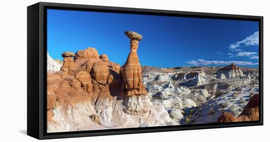 Usa, Utah, Grand Staircase Escalante National Monument, the Toadstools-Alan Copson-Framed Stretched Canvas