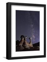 Usa, Utah, Grand Staircase Escalante, National Monument, Toadstools, Milky Way over the Toadstools-Christian Heeb-Framed Photographic Print