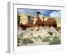 USA, Utah, Grand Staircase-Escalante Nm. Toadstool Hoodoos and Yucca-Petr Bednarik-Framed Premium Photographic Print