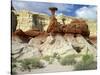 USA, Utah, Grand Staircase-Escalante Nm. Toadstool Hoodoos and Yucca-Petr Bednarik-Stretched Canvas