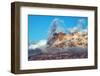 USA, Utah. Green River, Cloud and Mist Shrouded Little Elliot Mesa-Bernard Friel-Framed Photographic Print