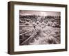 USA, Utah, Infrared of the Logan Pass area with long rail fence-Terry Eggers-Framed Photographic Print