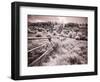 USA, Utah, Infrared of the Logan Pass area with long rail fence-Terry Eggers-Framed Photographic Print