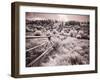 USA, Utah, Infrared of the Logan Pass area with long rail fence-Terry Eggers-Framed Photographic Print