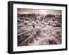 USA, Utah, Infrared of the Logan Pass area with long rail fence-Terry Eggers-Framed Photographic Print