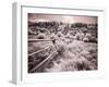 USA, Utah, Infrared of the Logan Pass area with long rail fence-Terry Eggers-Framed Photographic Print