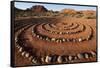USA, Utah, Ivins, Red Mountain Resort, spiral meditation labyrinth. (PR)-Merrill Images-Framed Stretched Canvas