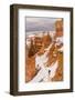 USA,Utah, Man hiking through Bryce Canyon National Park-Christian Heeb-Framed Photographic Print