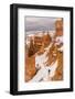 USA,Utah, Man hiking through Bryce Canyon National Park-Christian Heeb-Framed Photographic Print