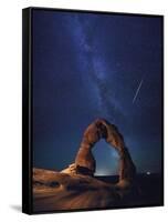 USA, Utah, Moab, Arches National Park, Delicate Arch and Milky Way-Michele Falzone-Framed Stretched Canvas