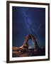 USA, Utah, Moab, Arches National Park, Delicate Arch and Milky Way-Michele Falzone-Framed Premium Photographic Print