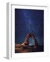 USA, Utah, Moab, Arches National Park, Delicate Arch and Milky Way-Michele Falzone-Framed Photographic Print