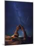 USA, Utah, Moab, Arches National Park, Delicate Arch and Milky Way-Michele Falzone-Mounted Photographic Print