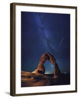 USA, Utah, Moab, Arches National Park, Delicate Arch and Milky Way-Michele Falzone-Framed Photographic Print