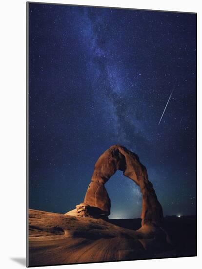 USA, Utah, Moab, Arches National Park, Delicate Arch and Milky Way-Michele Falzone-Mounted Photographic Print