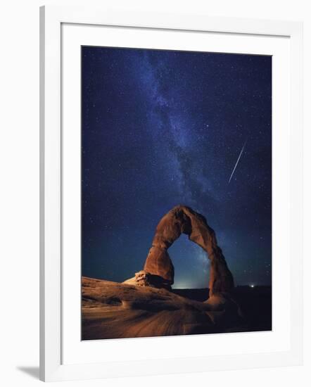 USA, Utah, Moab, Arches National Park, Delicate Arch and Milky Way-Michele Falzone-Framed Photographic Print