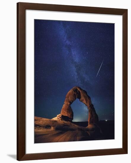 USA, Utah, Moab, Arches National Park, Delicate Arch and Milky Way-Michele Falzone-Framed Photographic Print