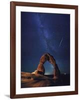 USA, Utah, Moab, Arches National Park, Delicate Arch and Milky Way-Michele Falzone-Framed Photographic Print