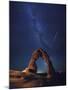 USA, Utah, Moab, Arches National Park, Delicate Arch and Milky Way-Michele Falzone-Mounted Photographic Print