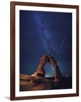 USA, Utah, Moab, Arches National Park, Delicate Arch and Milky Way-Michele Falzone-Framed Photographic Print