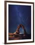 USA, Utah, Moab, Arches National Park, Delicate Arch and Milky Way-Michele Falzone-Framed Photographic Print