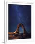 USA, Utah, Moab, Arches National Park, Delicate Arch and Milky Way-Michele Falzone-Framed Photographic Print